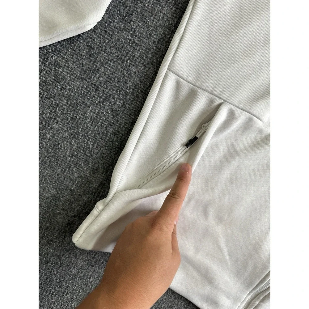 Mens 2018 Adidas Real Madrid Track Jacket White Full Zip, Size L